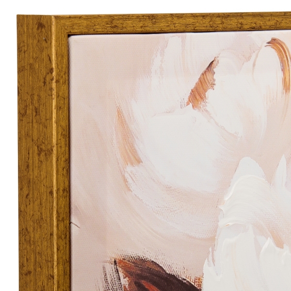 Blush Antique Florals Framed Canvas Art Print