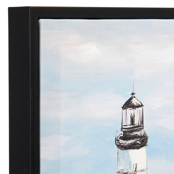 Coastal Lighthouse Framed Canvas Art Print