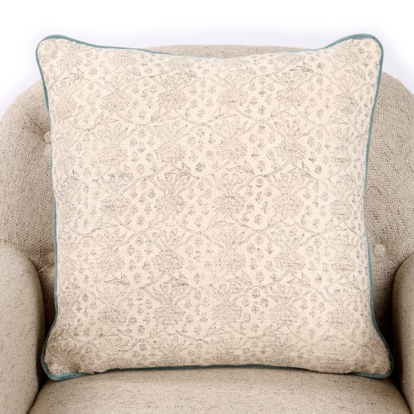 Damask Block Print Reversible Pillow