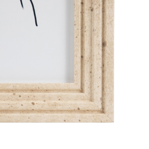 Natural Ribbed Picture Frames, Set of 4