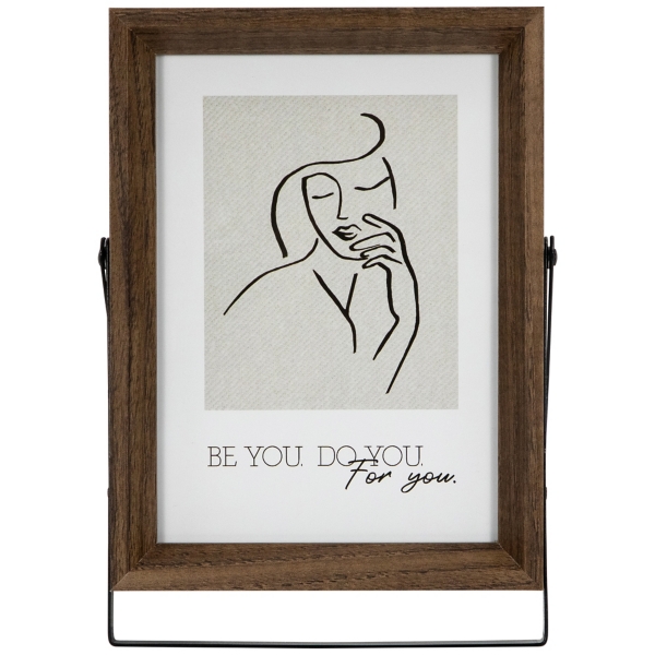 Brown Wood Modern Picture Frames, Set of 2