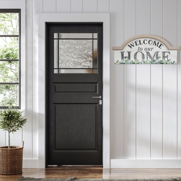 Welcome to Our Home Botanical Wall Plaque