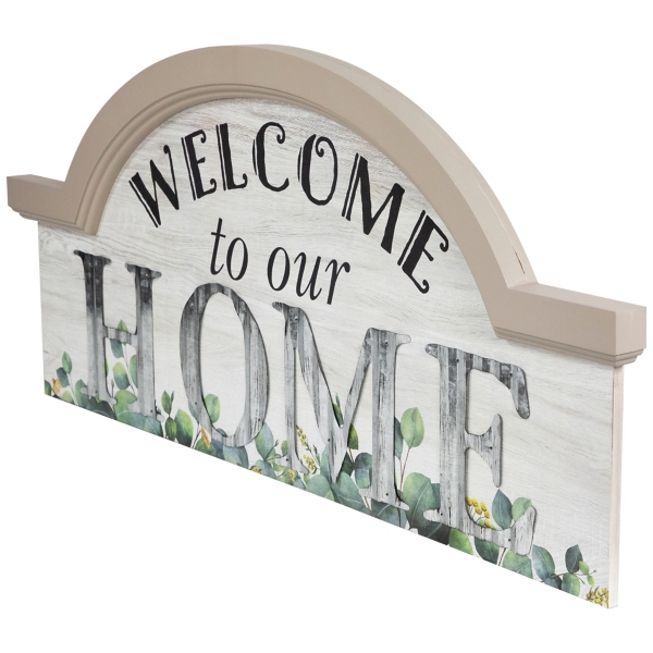 Welcome to Our Home Botanical Wall Plaque
