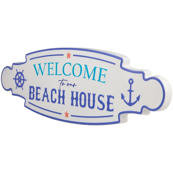 Welcome to Our Beach House Metal Wall Plaque