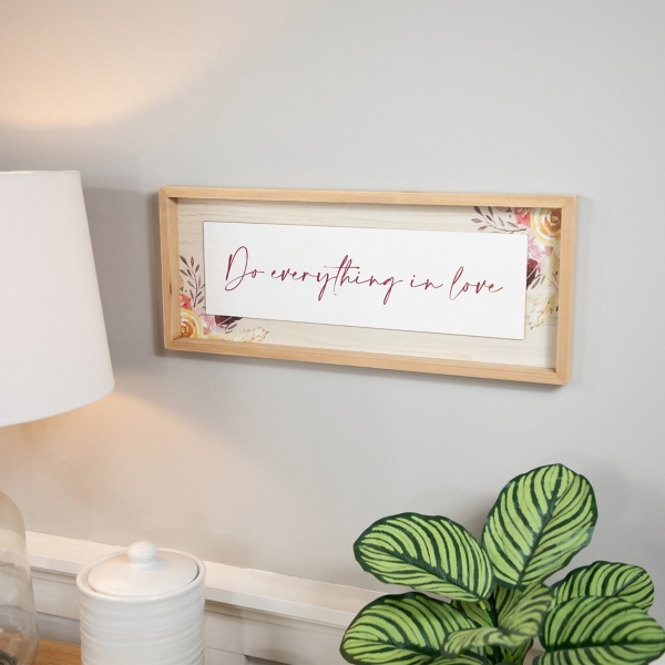 Do Everything in Love Wood Wall Plaque