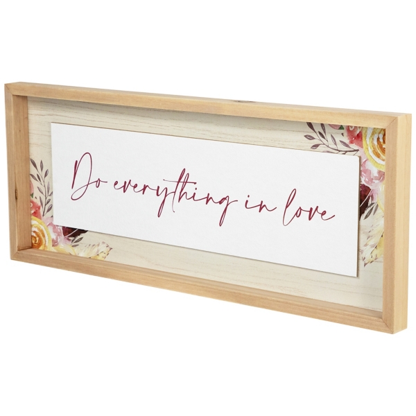 Do Everything in Love Wood Wall Plaque