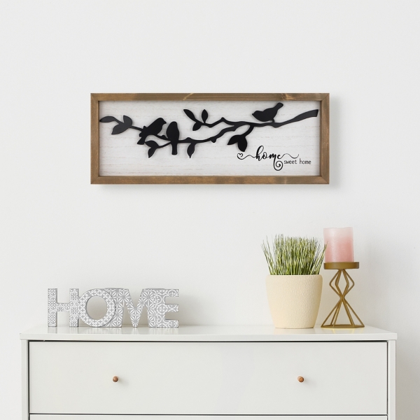 Home Sweet Home Birds Wall Plaque