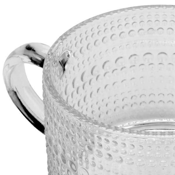 Embossed Glass Coffee Mug