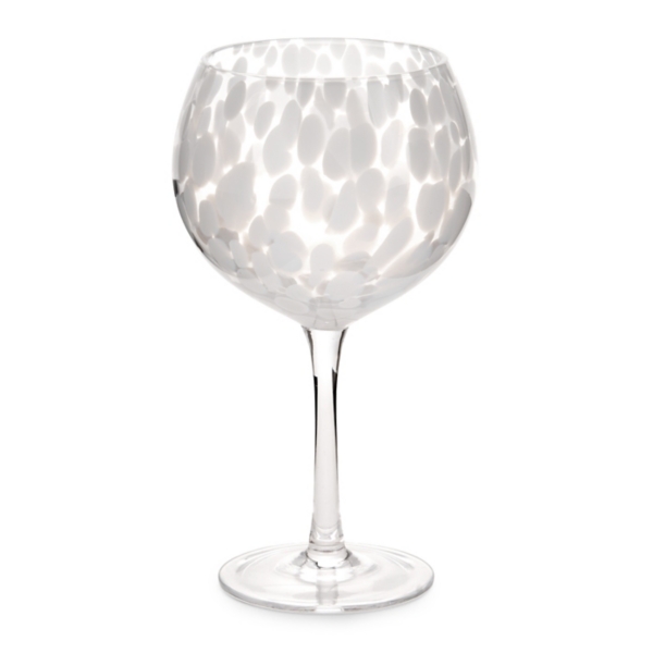 White Speckled Freckle Wine Glass