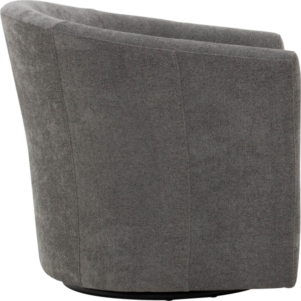 Chloe Gray Upholstered Swivel Chair
