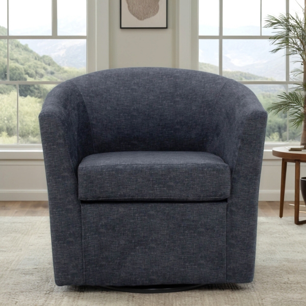 Chloe Anthracite Upholstered Swivel Chair