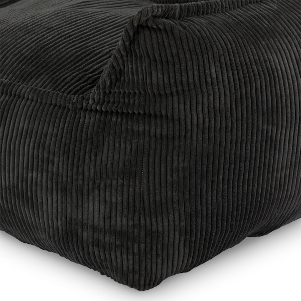 Dark Gray Channel Tufted Comfy Foam Lounge Chair