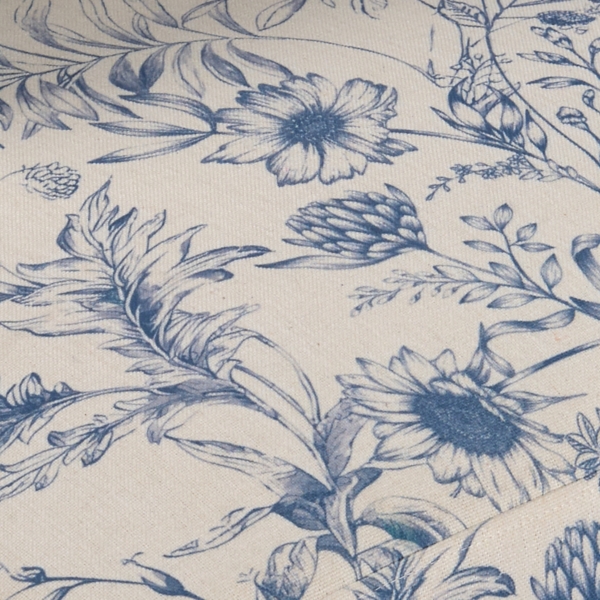 Margot Blue Floral Slipper Accent Chair