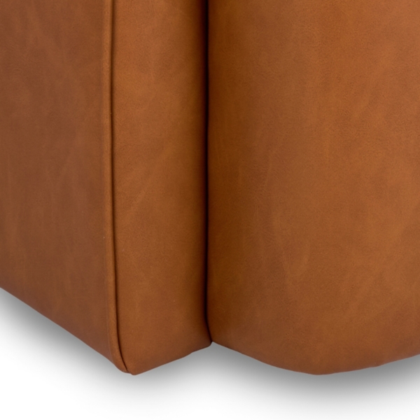 Aiden Caramel Faux Leather Swivel Chair