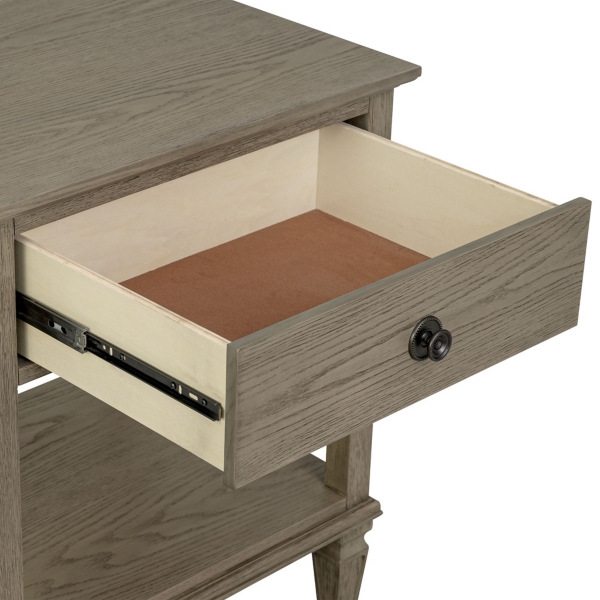Gray Victoria Wood Nightstand