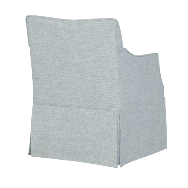 London Skirted Dining Chair with Casters