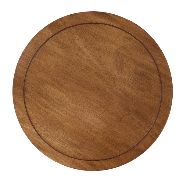 Kieran Round Natural Wood Side Table