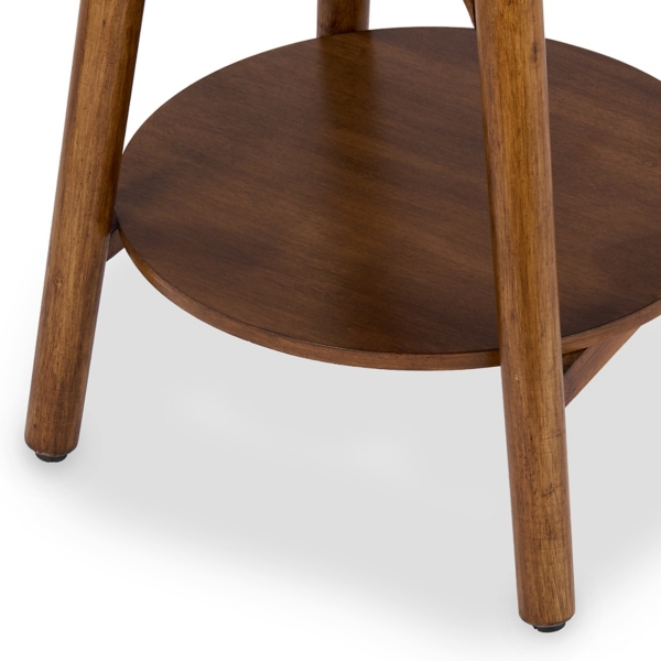 Kieran Round Natural Wood Side Table