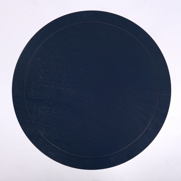 Kieran Round Navy Wood Side Table