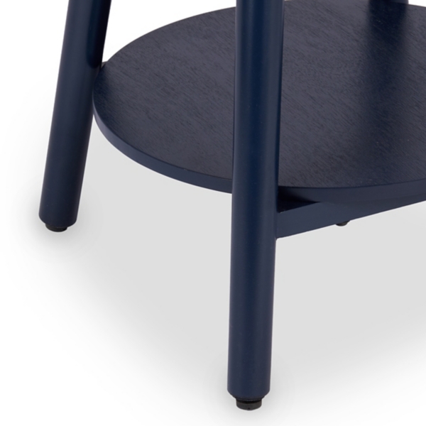 Kieran Round Navy Wood Side Table