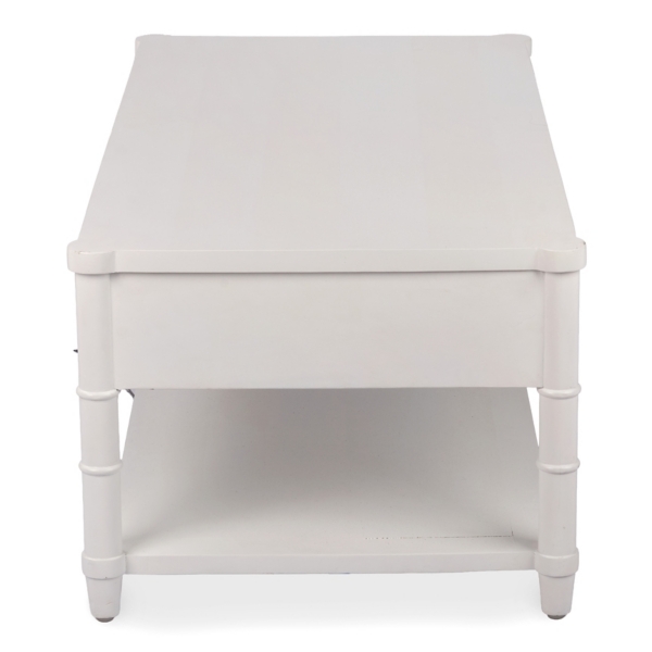 Genevieve White Wood Coffee Table