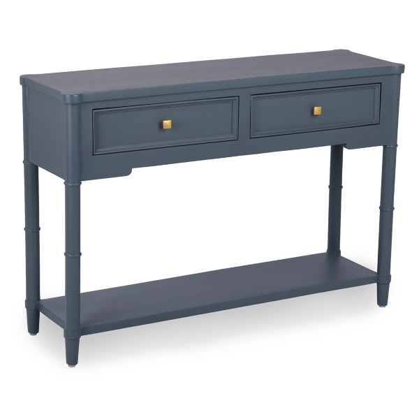 Genevieve French Blue Wood Console Table