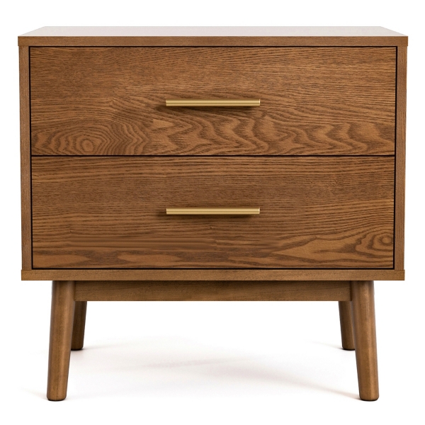 Riverstone Walnut 2-Drawer Nightstand