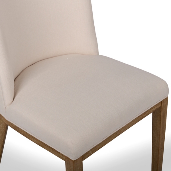 Capri Cream Upholstered Dining Chairs, Set of 2