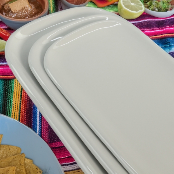 Alabaster Porcelain Serving Platters