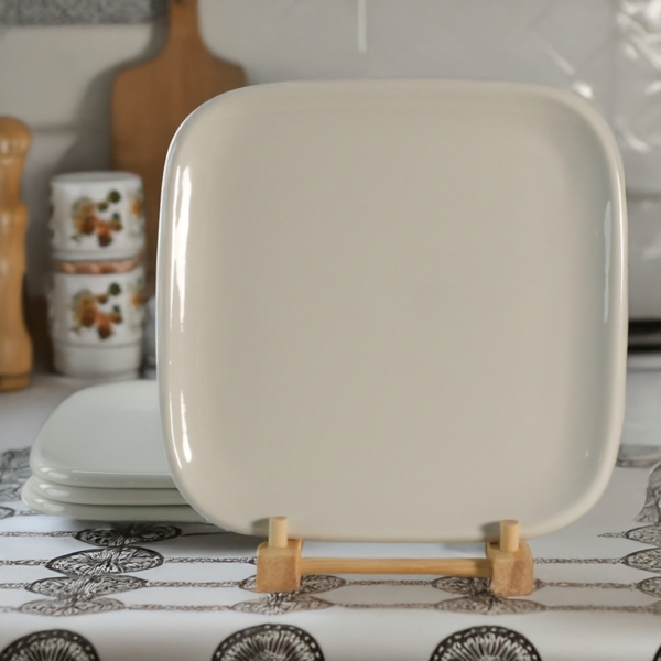 Alabaster Porcelain Salad Plates, Set of 4