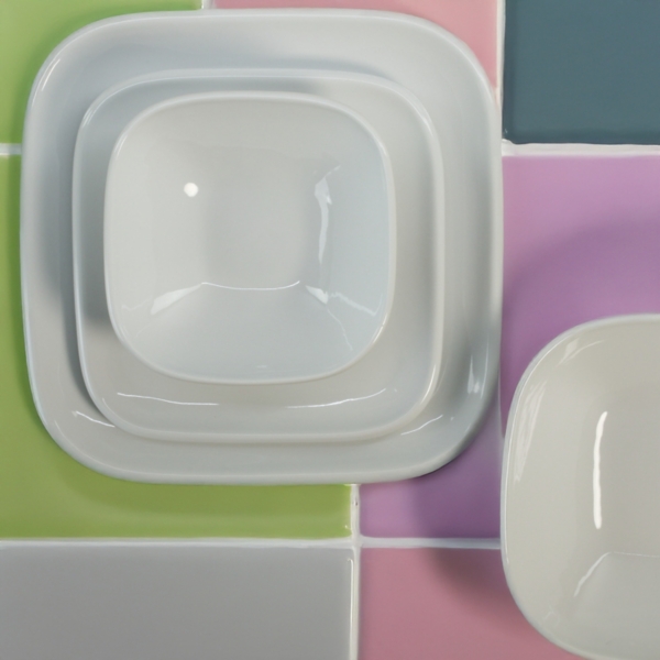 Alabaster Porcelain Salad Plates, Set of 4