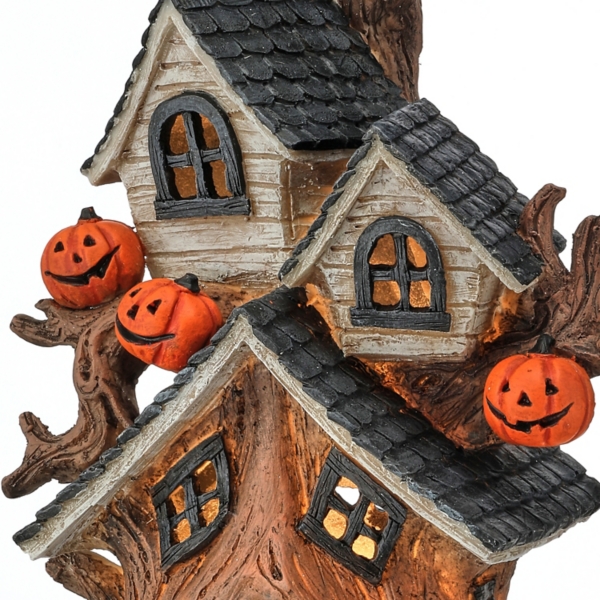 LED Haunted House Figurine, 12 in.