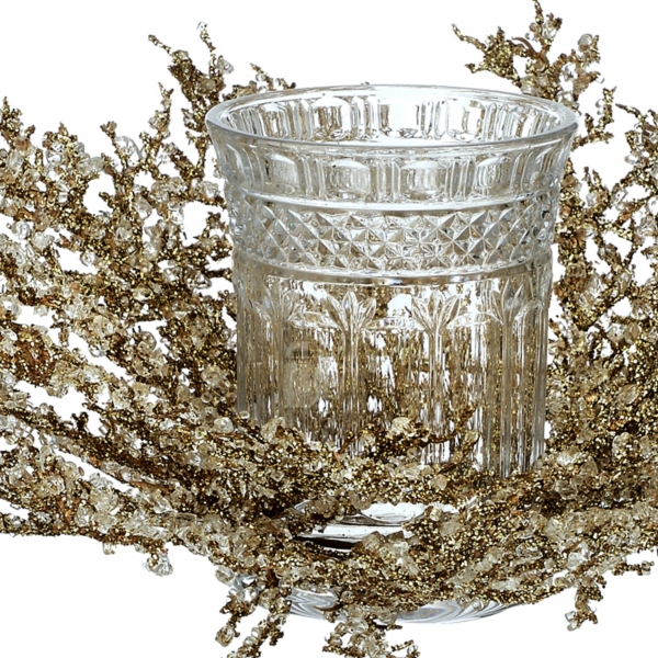 Ice Spray Hurricane Christmas Centerpiece