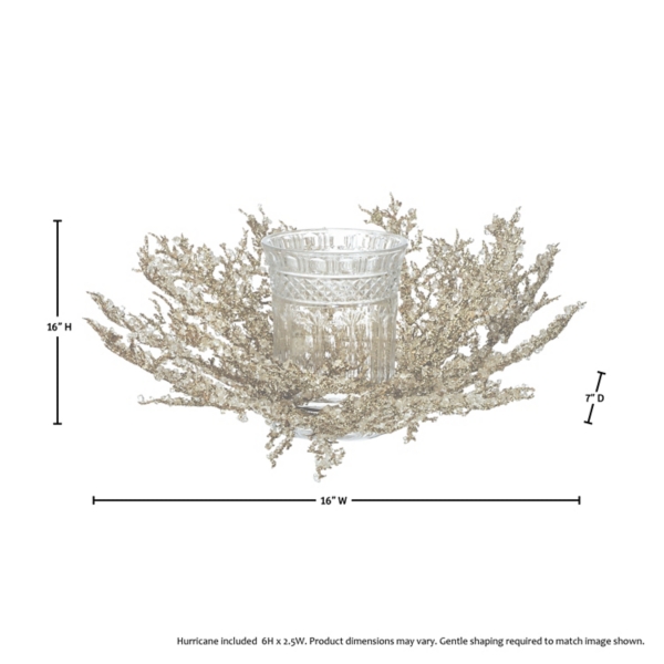 Ice Spray Hurricane Christmas Centerpiece