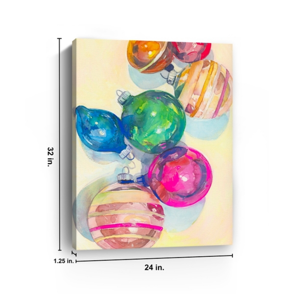 Rainbow Reflection Ornaments Canvas Print, 24x32