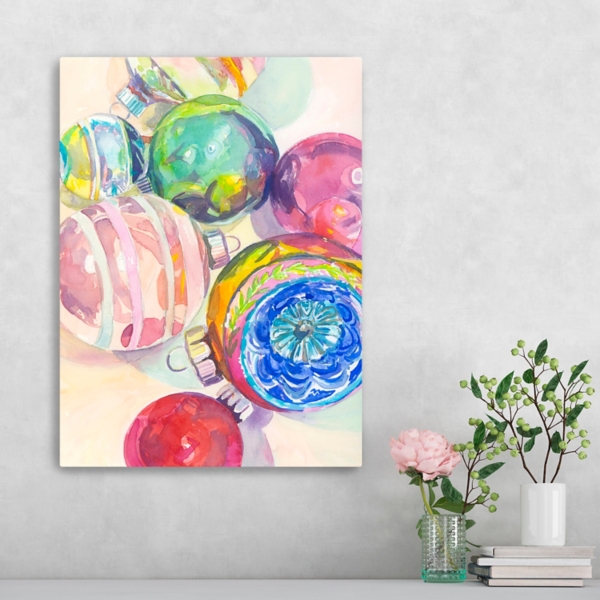 Shiny and Bright Christmas Canvas Art Print