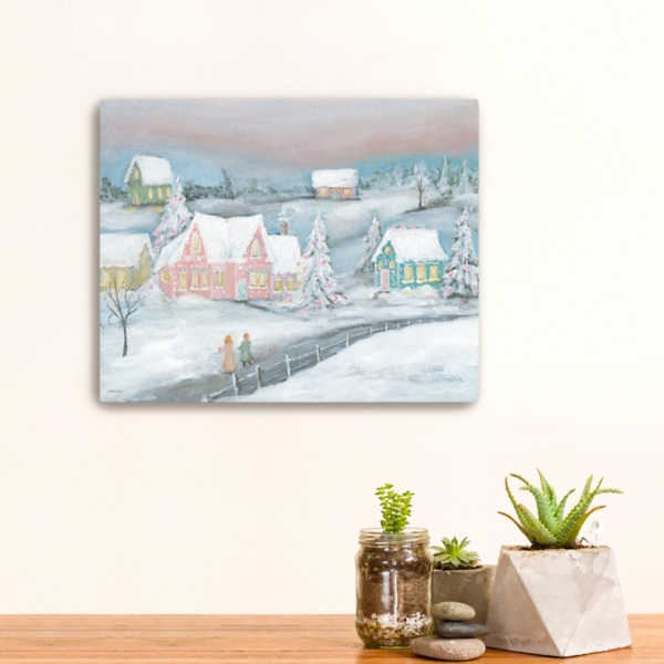 Candy Land Village Christmas Canvas Print, 16x20