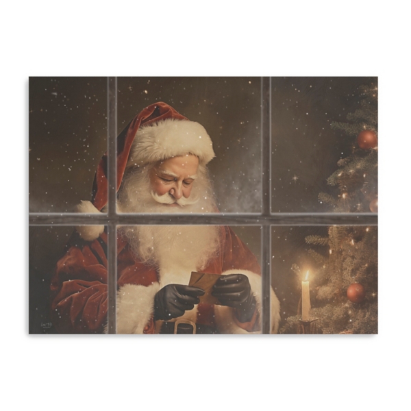 Sneaking up on Santa Christmas Canvas Print