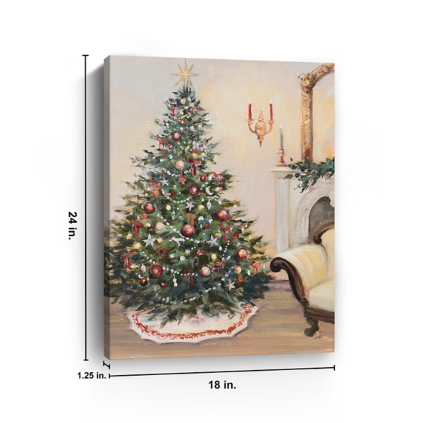 Victorian Christmas Tree Canvas Art Print