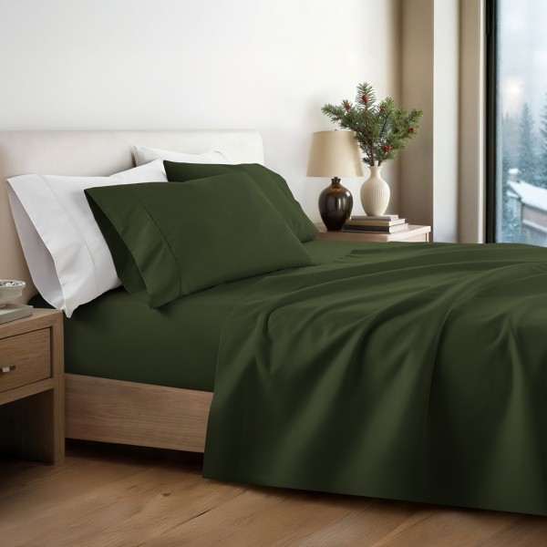 Pine Green 4-pc. California King Sheet Set
