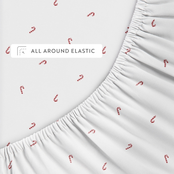 Candy Cane 4-pc. California King Sheet Set