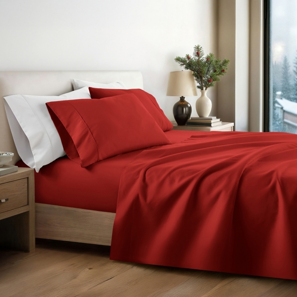 Berry Red 3-pc. Twin Sheet Set