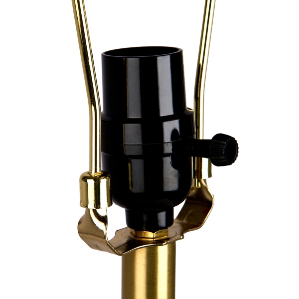 Blue Ceramic Table Lamp with Floral Shade