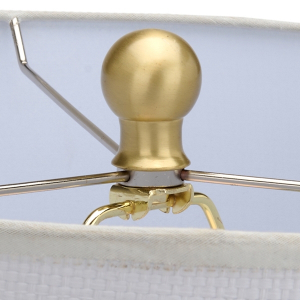 Soft Blue Reactive Rippled Ceramic Table Lamp