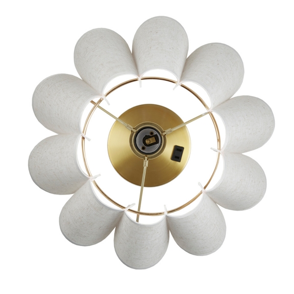 Chique Gold Metal Charging Table Lamp