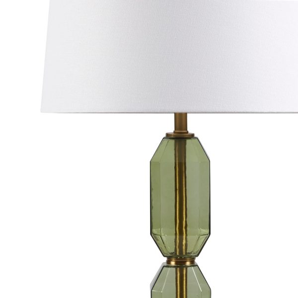 Green Zirconia Faceted Glass Table Lamp