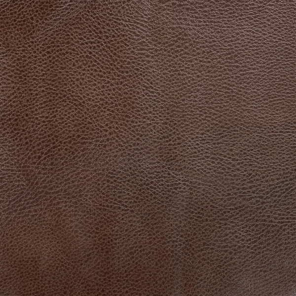 Rounded Brown Faux Leather Storage Bench