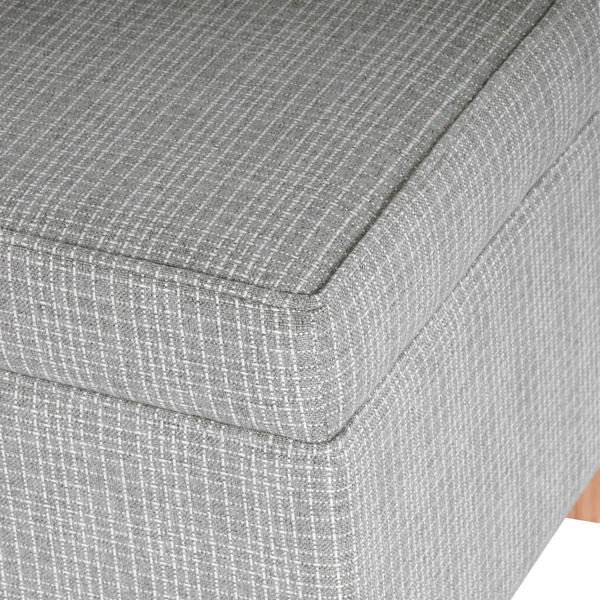 Sage Mini Grid Pattern Square Storage Ottoman