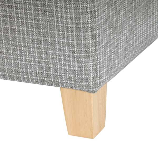 Sage Mini Grid Pattern Square Storage Ottoman