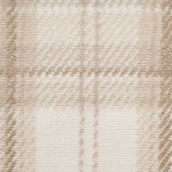 Beige & Ivory Plaid Grafix Area Rug